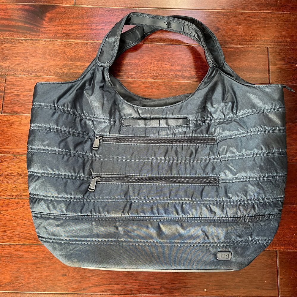 lug Black Quilted Nylon Tote Bag